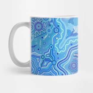 Aboriginal Art blue Mug